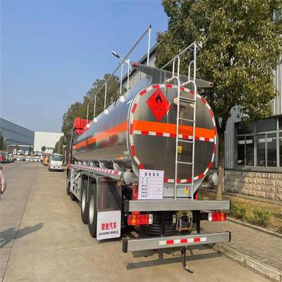 三亚二手东风天龙前四后八27吨铝合金油罐车价格分析